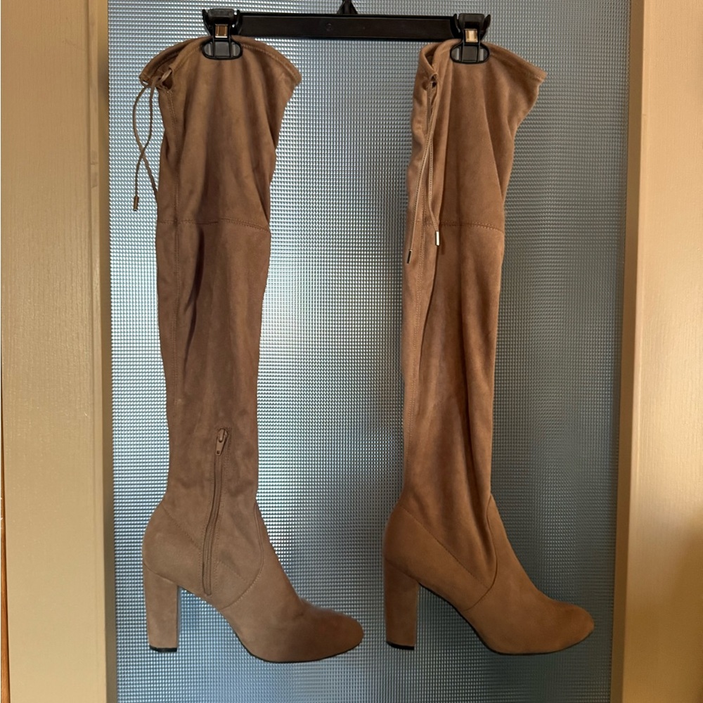 Fergalicious Taupe Over-the-Knee Boots